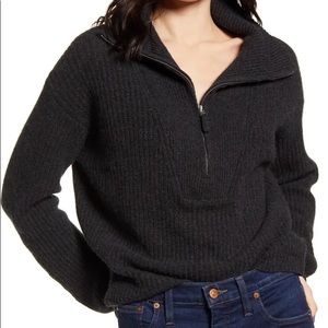 Splendid Cashmere Half Zip Sweater